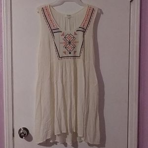 Umgee Cream Dress, Size Large